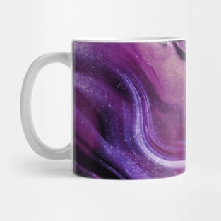 Purple Glow Abstract Fluid Art Mug